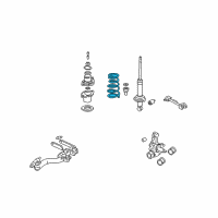 OEM 2003 Honda Civic Spring, Rear (Showa) Diagram - 52441-S5T-A03