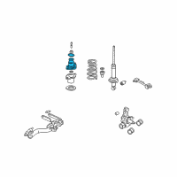 OEM 2002 Acura RSX Base, Rear Shock Absorber Mounting Diagram - 52675-S7A-004