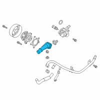 OEM 2019 Hyundai Elantra Fitting-Coolant Inlet Diagram - 25631-2B057