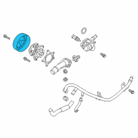 OEM Hyundai Tucson Pulley-Coolant Pump Diagram - 25221-2B701