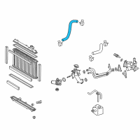 OEM Lexus GS350 Hose, Radiator, NO.2 Diagram - 16572-31380