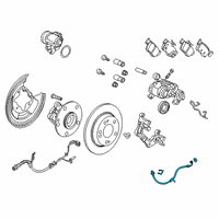 OEM 2018 Honda Civic Hose Set, Left Rear Brake Diagram - 01468-TGG-A00