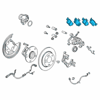 OEM 2020 Honda Insight Pad Set, Rear Diagram - 43022-TXM-A02