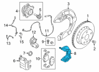 OEM 2022 BMW 330e xDrive CALLIPER CARRIER LEFT Diagram - 34-20-6-894-087