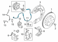 OEM BMW 230i Brake Pad Wear Sensor, Rear Diagram - 34-35-6-870-354