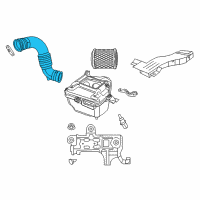 OEM 2011 Jeep Compass Air Cleaner Hose Diagram - 4891621AC