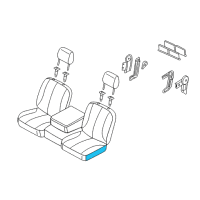 OEM Dodge Ram 1500 Seat Cushion Back Driver Foam Diagram - 5178109AA