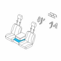 OEM 2009 Dodge Ram 2500 Front Seat Center Cushion Diagram - 1FF021J3AA