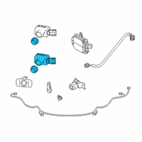 OEM 2020 Lexus RX350 Sensor, Ultrasonic Diagram - 89341-06070-E2