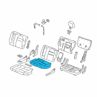 OEM 2001 Acura MDX Pad, Driver Side Middle Seat Cushion Diagram - 81732-S3V-A11