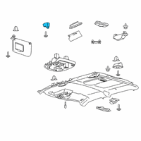 OEM 2017 Ford F-150 Visor Bracket Diagram - FL3Z-1504133-AA