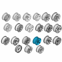 OEM 2008 BMW M5 M Double Spoke 184-Single wheel without tire Diagram - 36-11-2-282-991