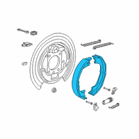 OEM 2020 Jeep Gladiator Parking Brake Shoe And Lining Kit Diagram - 68003589AA