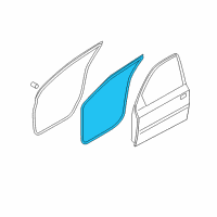 OEM 2008 Hyundai Accent Weatherstrip-Front Door Body Side LH Diagram - 82110-1E001