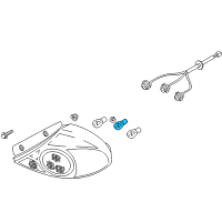 OEM 2003 Kia Spectra Tail Light Bulbs Diagram - OK2AA51B27