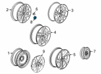 OEM 2022 Chevrolet Trailblazer Center Cap Diagram - 42612852