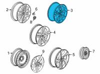 OEM 2022 Chevrolet Trailblazer Wheel, Alloy Diagram - 60006516