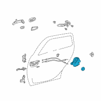 OEM Scion xA Lock Assembly Diagram - 69050-13090