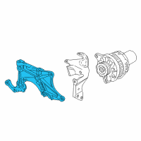 OEM 1995 Chevrolet Corsica Bracket, Generator & P/S Pump Diagram - 10223799