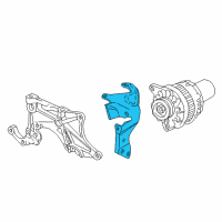 OEM 1995 Chevrolet Cavalier Bracket Asm-Generator Rear Diagram - 10198825