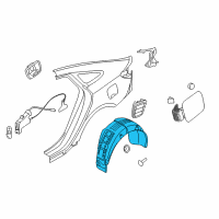 OEM 2015 Hyundai Sonata Rear Wheel Guard Assembly, Right Diagram - 86822-C2300