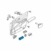 OEM Nissan Murano Switch Assembly-Power Window, Main Diagram - 25401-1AA5D