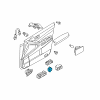 OEM 2009 Nissan Murano Switch Assy-Power Window, Assist Diagram - 25411-1AA0A