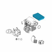 OEM BMW 750Li Air Filter Element Diagram - 13-71-7-526-008