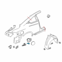 OEM 2017 Infiniti Q60 Lock & Rod Assy-Fuel Filler Lid Opener Diagram - 78826-5CA0B