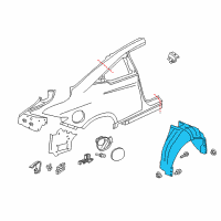 OEM Infiniti Q60 Protector-Rear Wheel House, LH Diagram - 76749-5CA0A