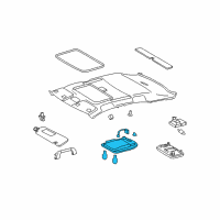 OEM Toyota Matrix Map Lamp Assembly Diagram - 81260-02330-B0