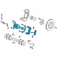 OEM Acura RLX Caliper Sub-Assembly, Right Front Diagram - 45018-TY2-A01