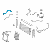 OEM 2016 BMW 428i xDrive Gran Coupe Radiator Coolant Hose Diagram - 17-12-7-596-838