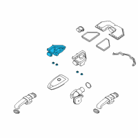 OEM 2007 BMW X5 Intake Silencer, Bottom Diagram - 13-71-7-558-727