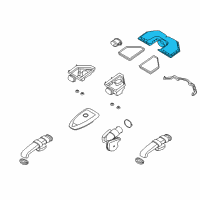 OEM 2010 BMW X5 Intake Silencer, Top Diagram - 13-71-7-558-725