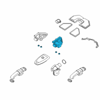 OEM 2009 BMW X5 Intake Silencer, Bottom Diagram - 13-71-7-558-726