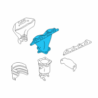 OEM Hyundai XG350 Exhaust Manifold Assembly, Left Diagram - 28510-39615