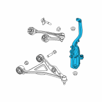 OEM Dodge Challenger Front Knuckle Left Diagram - 68234397AC