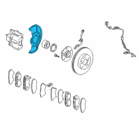 OEM 2002 Honda CR-V Plate, Parking Brake Back Diagram - 43110-S9A-003