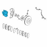 OEM 2004 Honda CR-V Caliper Sub-Assembly, Left Rear Diagram - 43019-S9A-A00