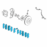 OEM 1997 Honda Odyssey Pad Set, Rear Diagram - 43022-S9A-A01