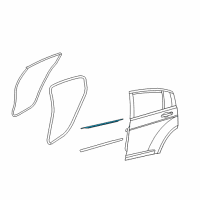 OEM 2014 Chrysler 200 WEATHERSTRIP-Rear Door Belt Inner Diagram - 5074570AC