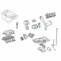 OEM 2005 Lexus SC430 Gasket, Timing Belt Cover, NO.3 Diagram - 11319-50030