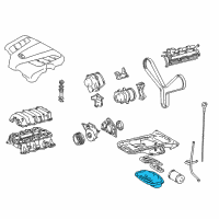 OEM 2004 Lexus LS430 Pan Sub-Assy, Oil, NO.2 Diagram - 12102-50120