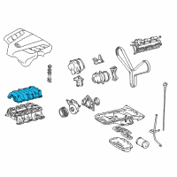 OEM 2003 Lexus LS430 Manifold Sub-Assy, Intake, Upper Diagram - 17102-50012