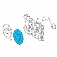 OEM 2019 Toyota Prius Prime Fan Blade Diagram - 16361-37100