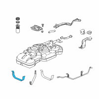 OEM 2006 Honda Element Band, Front Fuel Tank Mounting Diagram - 17521-SCV-A00