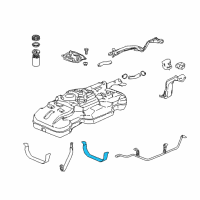 OEM 2005 Honda Element Band, Rear Fuel Tank Mounting Diagram - 17522-SCV-A00