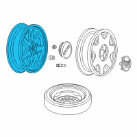 OEM 2003 Cadillac Seville Wheel, Alloy Diagram - 9593846