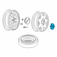 OEM 1996 Cadillac Seville Center Cap Diagram - 3542617